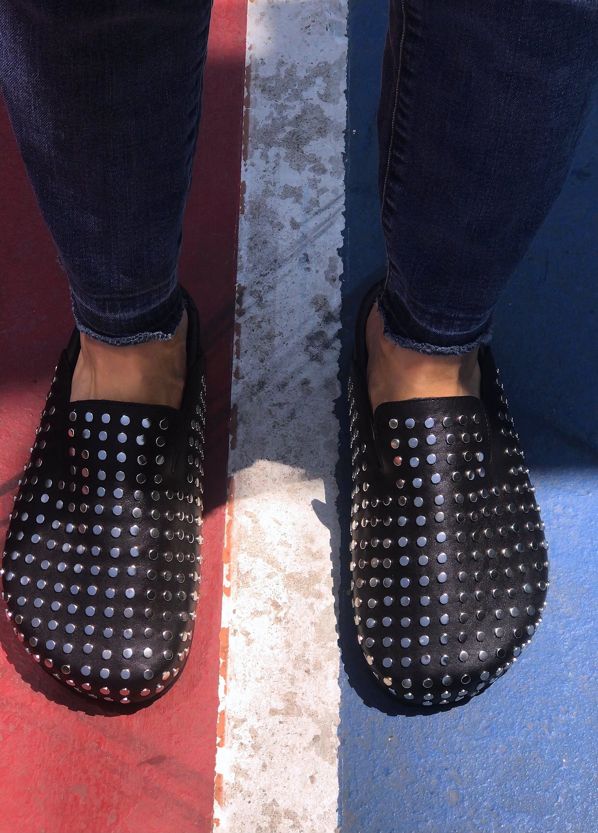 Vega Siyah Deri Slipper