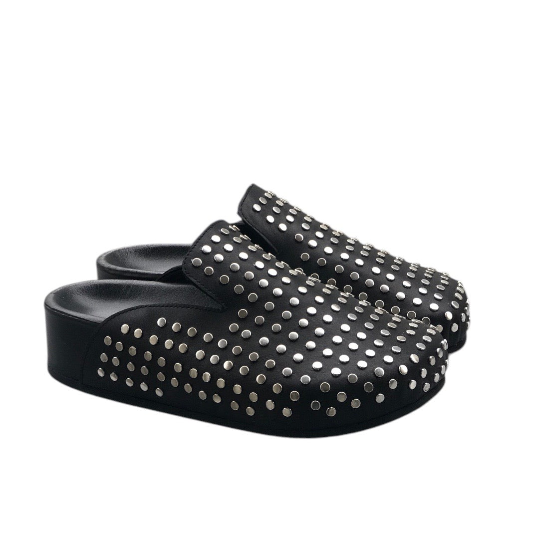 Vega Siyah Deri Slipper