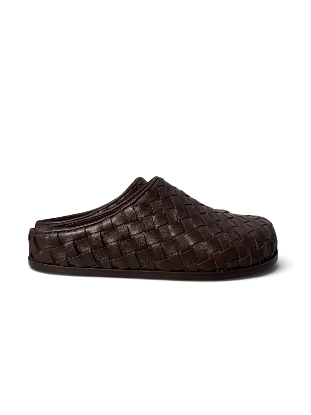 Lucca Kahve Örgü Deri Slipper