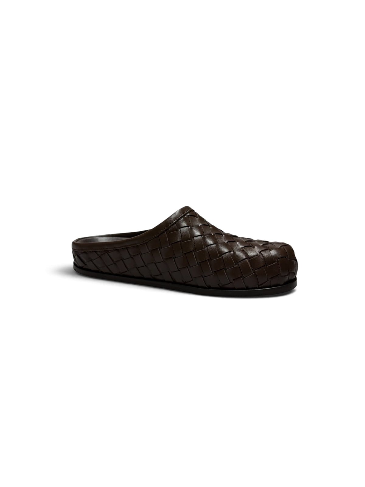 Ön Sipariş Lucca Kahve Örgü Deri Slipper