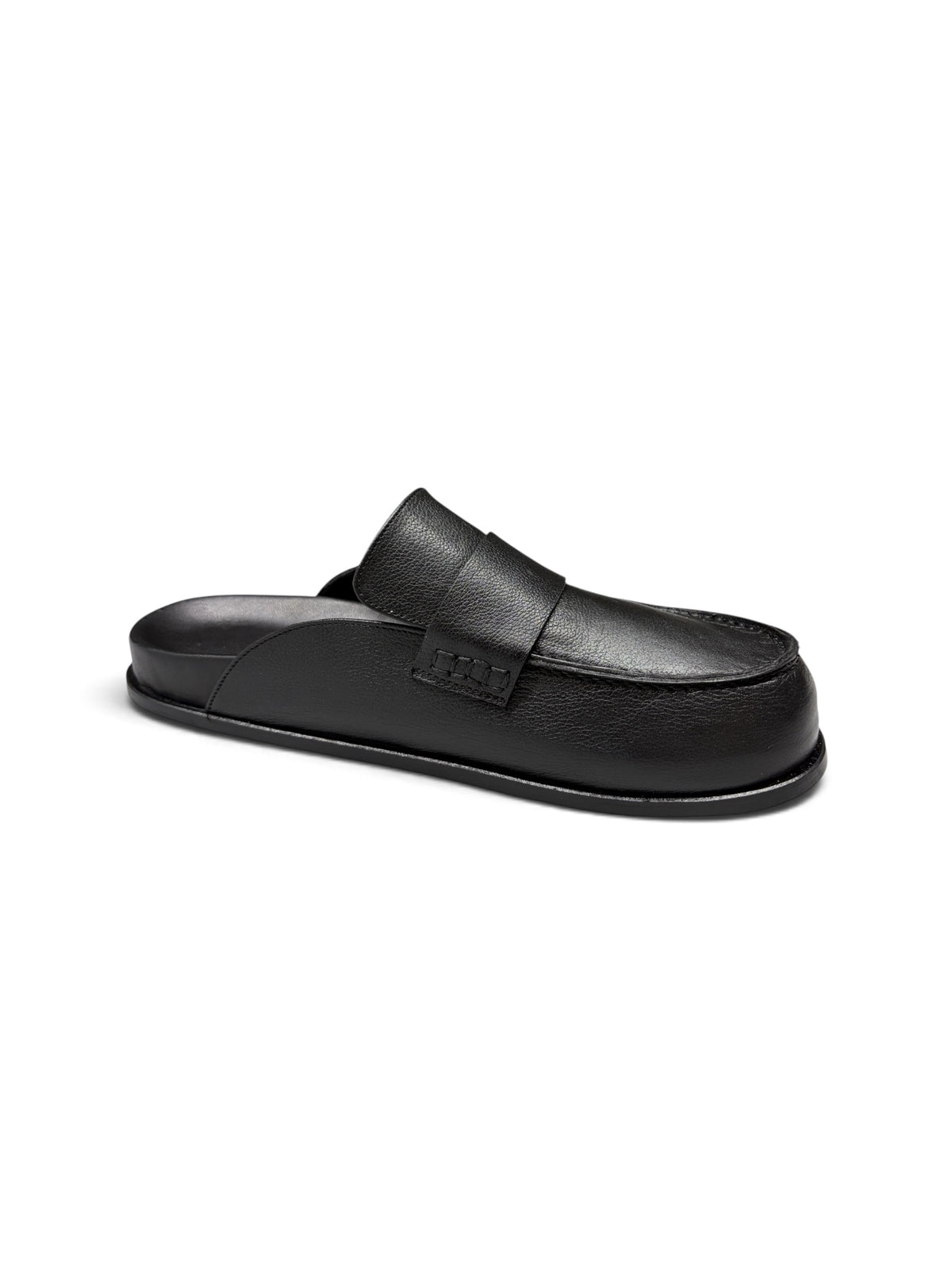 Ön Sipariş Porto Siyah Deri Slipper