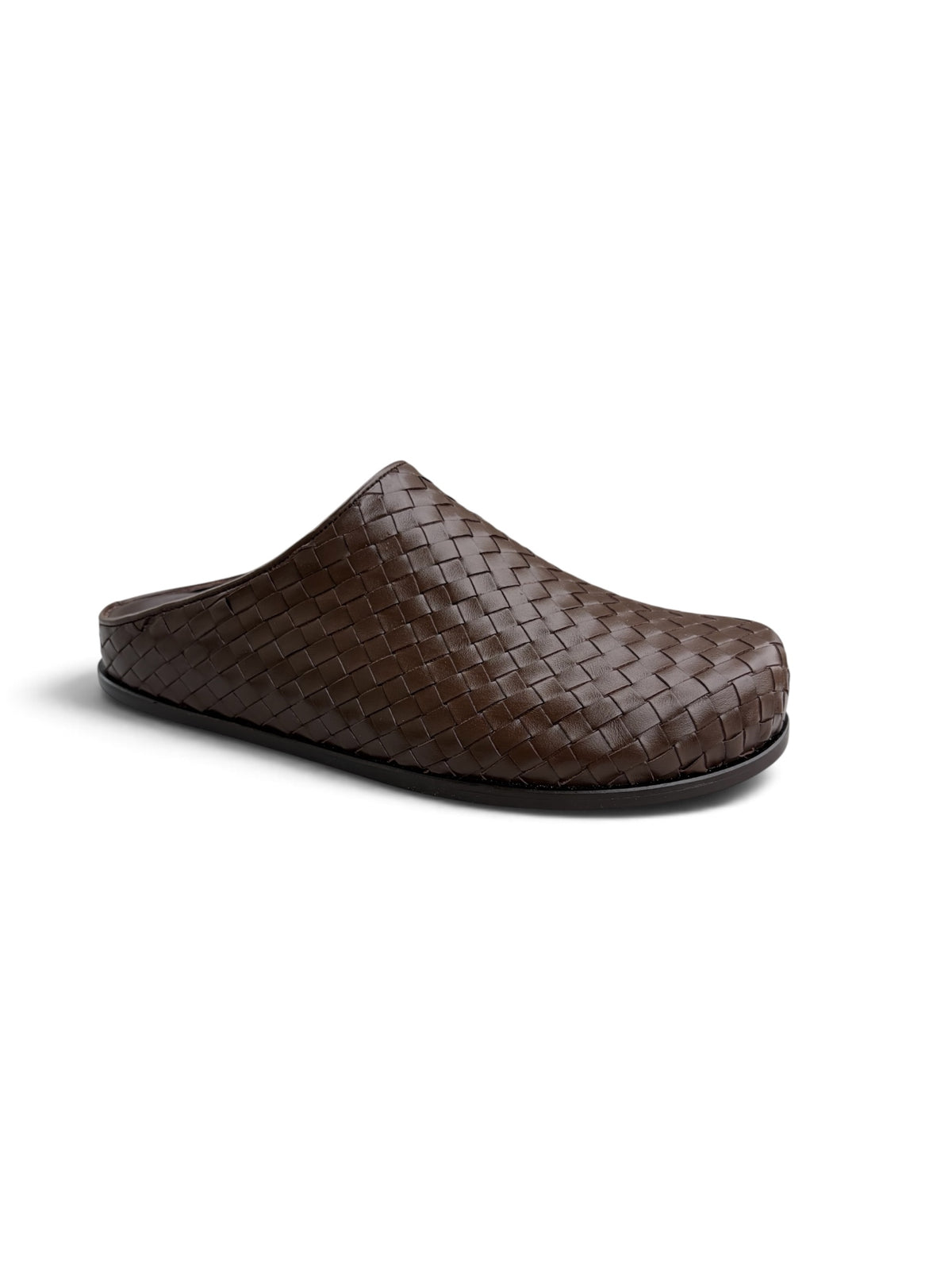 Ön Sipariş Riva Kahve Örgü Deri Slipper